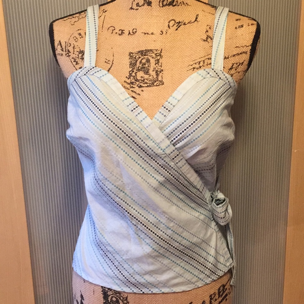 Wrap style tank w/ waist tie